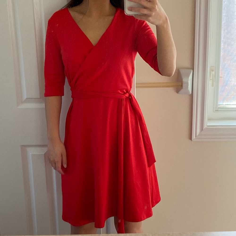 Ruby Red Wrap Dress!